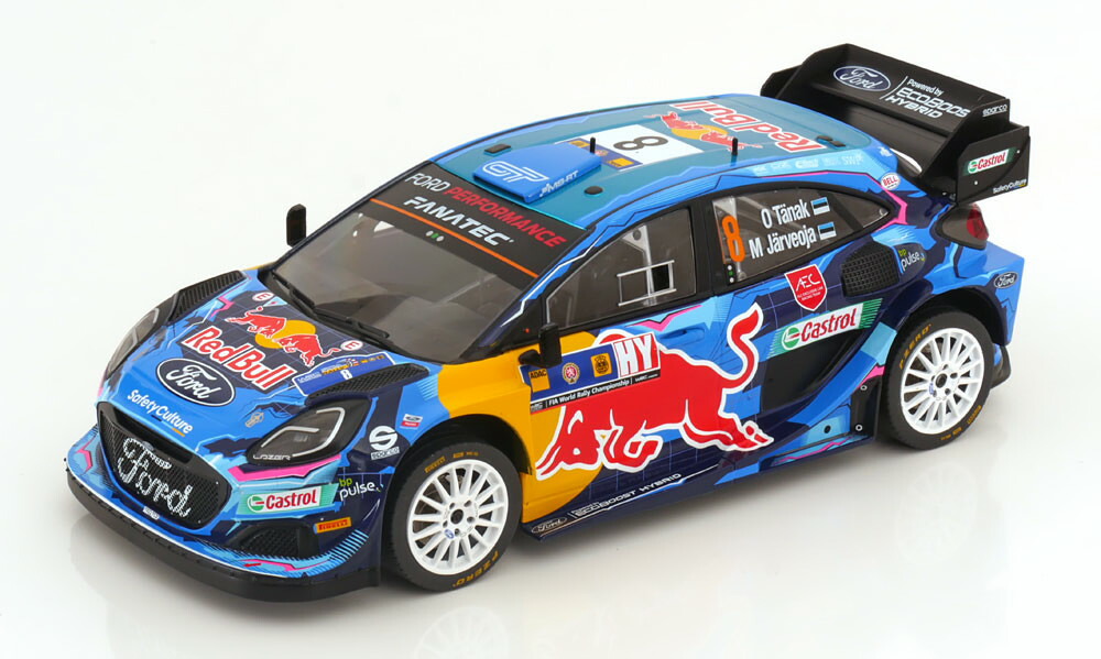 イクソ 1/18 フォード プーマ ラリー1 #8 セントラル ヨーロピアン ラリー 2023年 レッドブル Tanak/Jarveoja Ixo 1:18 Ford Puma Rally 1 No8 Central European Rally 2023 Red Bull Tanak/Jarveoja