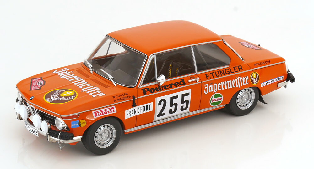 イクソ 1/18 BMW 2002 #255 ラリー モンテカルロ 1973 Jaegermeister Stiller/Wagener Ixo 1:18 BMW 2002 No255 Rally Monte Carlo 1973 Jaegermeister Stiller/Wagener