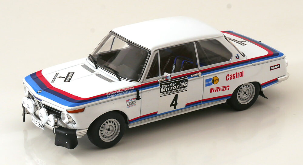 イクソ 1/18 BMW 2002 #4 RACラリー 1973 Waldegard/Thorszelius Ixo 1:18 BMW 2002 No4 RAC Rally 1973 Waldegard/Thorszelius