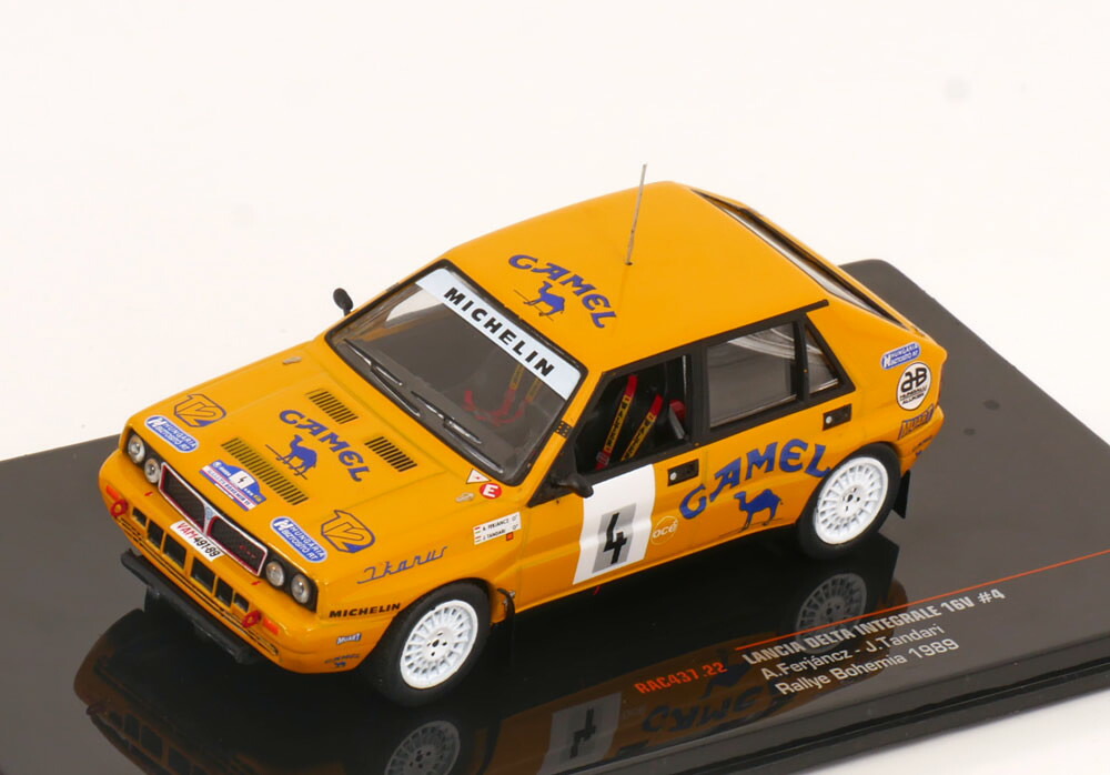 イクソ 1/43 ランチア デルタ インテグラーレ 16V #4 6位 ラリー ボヘミア 1989 Ferjancz/TandariIxo 1:43 Lancia Delta Integrale 16V #4 6th place Rallye Bohemia 1989 Ferjancz/Tandari｜Reowide モデルカー カタログ SHOP
