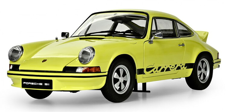 イクソ 1/8 ポルシェ 911 RS 2.7 1973 黄色/黒いこと 照度＆物音役立つこと付き添い人一揃いの道具 開閉Ixo 1:8 Porsche 911 RS 2.7 1973 yellow/black KIT with illumination and sound function