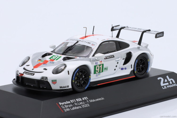 イクソ 1/43 ポルシェ 911 RSR-19 #91 優勝 LMGTE プロクラス ル・マン24時間レース 2022 ポルシェ GT チーム Gianmaria Bruni/Richard Lietz/Frederic Makowiecki Ixo 1:43 Porsche 911 RSR-19 #91 Winner LMGTE Pro class 24h LeMans 2022 Porsche GT Team