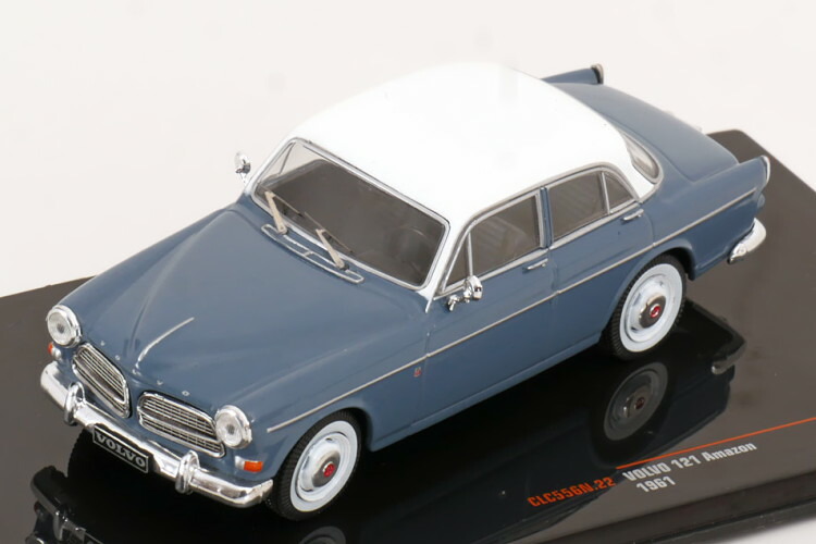 イクソ 1/43 ボルボ 121 アマゾン 1961 青色薄墨色/白いことIxo 1:43 Volvo 121 Amazon 1961 blue grey/white 乗り物のおもちゃ-ミニカー・トイカー-車
