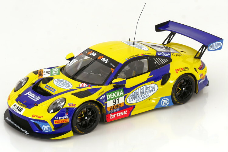 イクソ 1/18 ポルシェ 911 GT3 R #91 ADAC GTマスターズ 準チャンピオン 2022 クリスチャン エンゲルハート/アイハンカン ギュヴェンIxo 1:18 Porsche 911 GT3 R N91 ADAC GT Masters Vice Champions 2022 Christian Engelhart/Ayhancan G&uuml;ven｜Reowide モデルカー カタログ SHOP