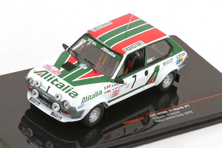 イクソ 1/43 フィアット リトモ 75 アバルト #7 ラリー・モンテカルロ 1979 アリタリア パー エクルンド/SylvanIxo 1:43 Fiat Ritmo 75 Abarth N7 Rally Monte Carlo 1979 Alitalia Eklund/Sylvan｜Reowide モデルカー カタログ SHOP