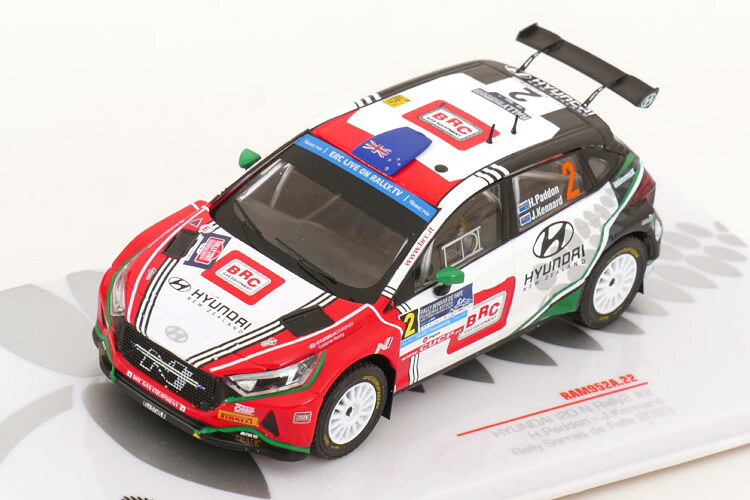 イクソ 1/43 ヒュンダイ i20 N ラリー2 #2 ラリーセラスデファフェ 2023 パッドン/ケナード Ixo 1:43 Hyundai i20 N Rally2 N2 Rally Serras de Fafe 2023 Paddon/Kennard