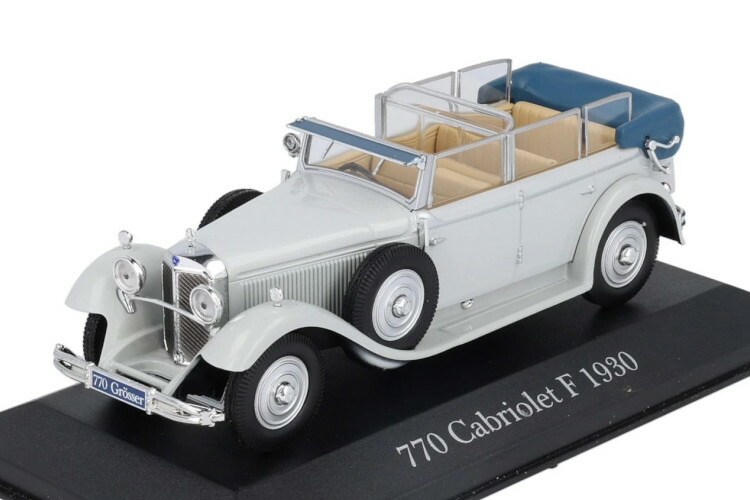 イクソ アルタヤ 1/43 メルセデス・ベンツ 770 カブリオレ F 1930 グレー ブルーIXO Altaya 1:43 Mercedes-Benz 770 Cabriolet F 1930 Grey Blue｜Reowide モデルカー カタログ SHOP