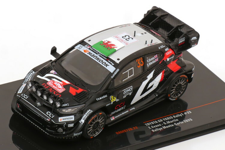 イクソ 1/43 トヨタ GRヤリス Rally1 #33 ラリー モンテカルロ 2025 エバンス/マーティン Ixo 1:43 Toyota GR Yaris Rally1 N33 Rally Monte Carlo 2025 Evans/Martin