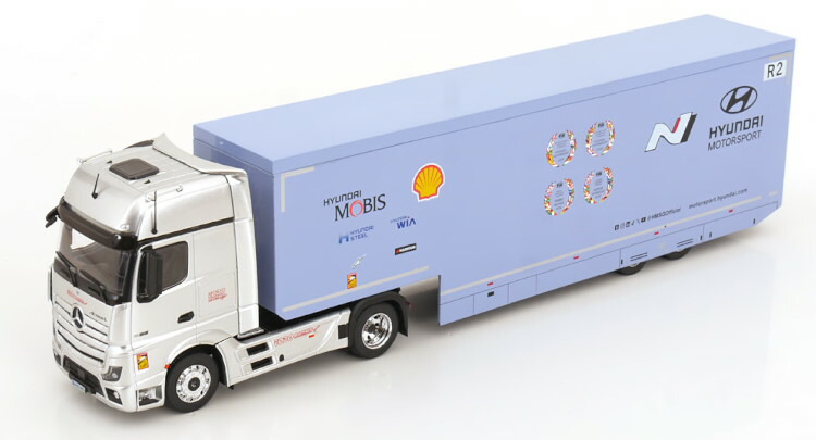 イクソ 1/43 メルセデス アクトロス MP4 ヒョンデ WRC ラリー トランス状態ボーイIxo 1:43 Mercedes Actros MP4 Hyundai WRC Rally transporter