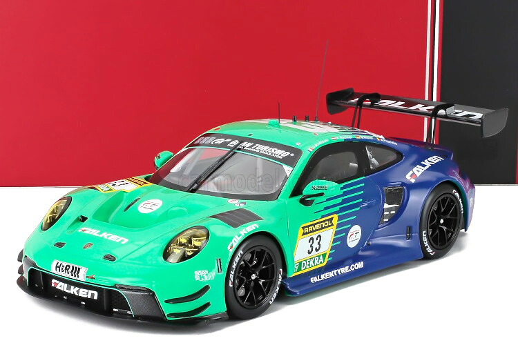イクソ 1/18 ポルシェ 911 GT3 R #33 24時間ニュルブルクリンク 6位 2024 ファルケン モータースポーツ ジュリアン・アンドラウアー/クラウス バッハラー/スヴェン ミューラー/アレッシオ ピカリエッロIxo 1:18 Porsche 911 GT3 R N33 6th 24h Nürburgring 2024|Reowide モデルカー カタログ SHOP