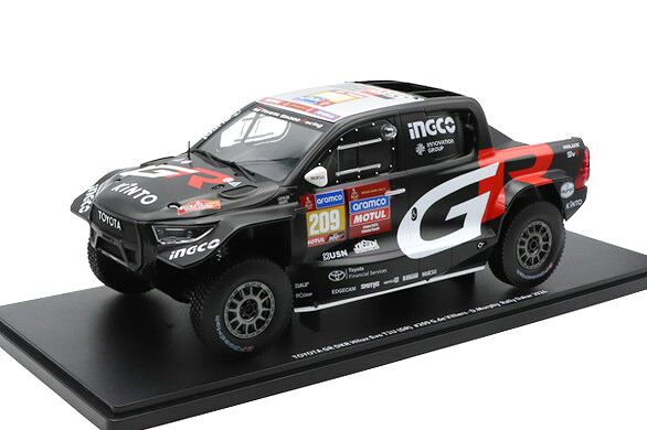 イクソ 1/18 トヨタ GR DKR ハイラックス Evo #209 7th ラリーダカール 2024 ジニエル ド ヴィリエ / デニス マーフィー Ixo 1:18 Toyota GR DKR Hilux Evo N209 7th Rallye Dakar 2024 Giniel de Villiers/Dennis Murphy