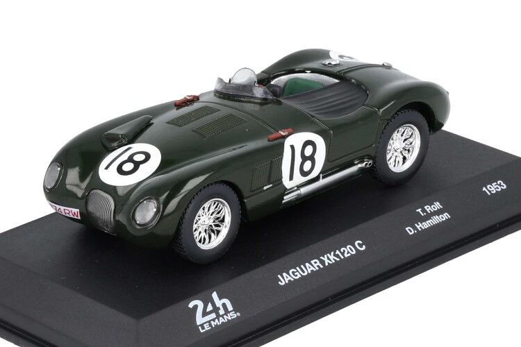 イクソ 1/43 ジャガー XK120 C #18 ル・マン24第四次元 勝ち得る 1953 トニー ロルトIxo 1:43 JAGUAR XK120 C N18 24 Heures Mans Winner 1953 T.Rolt 乗り物のおもちゃ-ミニカー・トイカー