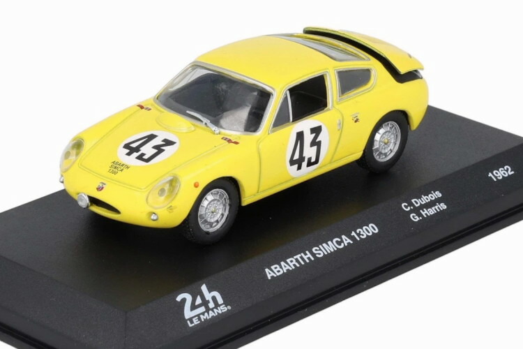 イクソ 1/43 アバルト シムカ 1300 #43 ル・マン24第四次元 1962 クロード デュボアIxo 1:43 ABARTH SIMCA 1300 #43 24 Heures Man 1962 Dubois 乗り物のおもちゃ-ミニカー・トイカー