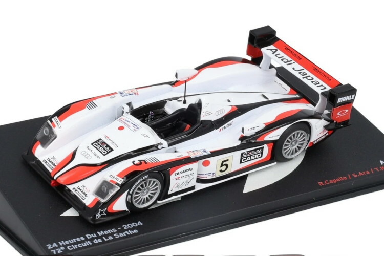 イクソ 1/43 アウディ R8 #5 優勝 ル・マン24時間 2004 リナルド カペッロIxo 1:43 AUDI R8 N5 Winner 24h du Mans 2004 R.Capello