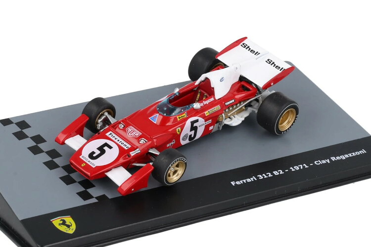 イクソ 1/43 フェラーリ #5 312 B2 1971 粘土 レガツォーニIXO 1:43 Ferrari 312 B2 #5 1971 Clay Regazzoni 車-乗り物のおもちゃ