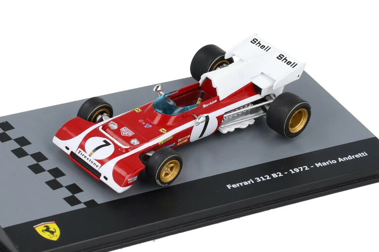 イクソ 1/43 フェラーリ #7 312 B2 1972 マリオ アンドレッティIXO 1:43 Ferrari 312 B2 #7 1972 Mario Andretti 車-乗り物のおもちゃ