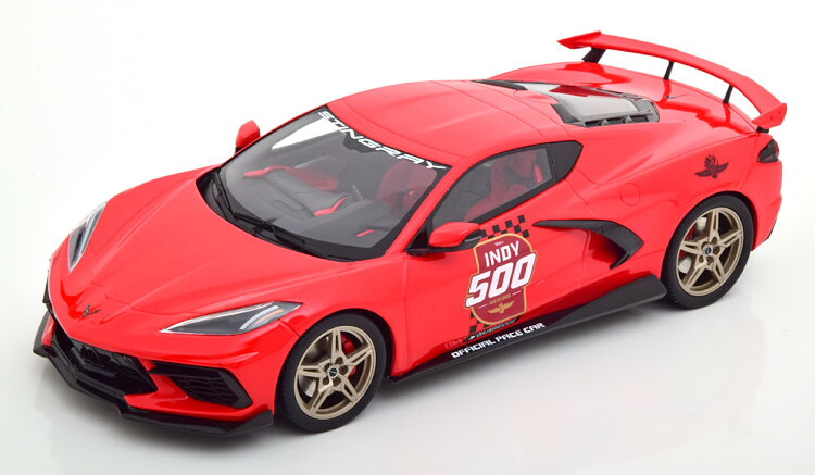 ACME 1/18 シボレー コルベット C8 スティング花の冠 インディアナの州都 500 進度鉄道車両 2020 赤いこと 516台押さえるACME 1:18 Chevrolet Corvette C8 Stingray Indianapolis 500 Pace Car 2020 red Limited Edition 516 pcs