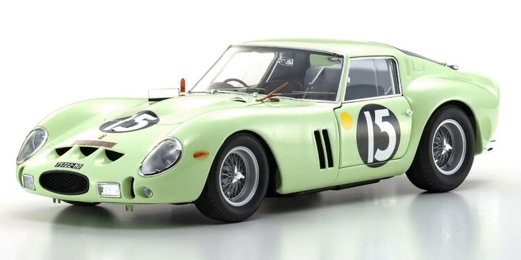 京商 1/18 フェラーリ 250 GTO RHD #15 優勝 トーリスト トロフィー グッドウッド インターナショナル 1962 イネス アイルランド 開閉 KYOSHO 1:18 FERRARI 250 GTO RHD N15 WINNER TOURIST TROPHY GOODWOOD INTERNATIONAL 1962 INNES IRELAND