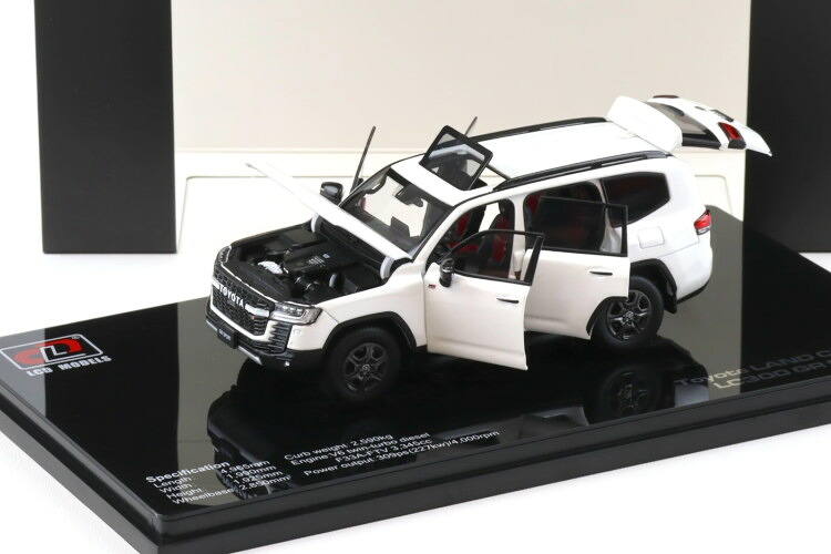 LCDモデルズ 1/43 トヨタ 地びたクルーザー LC300 GR 運動競技 ホワイトメタリック 開閉LCD Models 1:43 Toyota Land Cruiser LC300 GR Sport white metallic