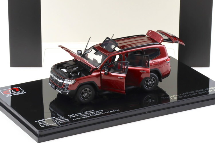 トヨタ ランドクルーザー 1/43 赤 MARK43 1/43 トヨタ ランドクルーザー (JA300W) ZX ダークレッドマイカ