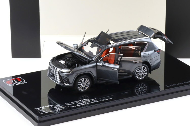 LCDモデルズ 1/43 レクサス LX600 SUV 2024 グレーメタリック 開閉LCD Models 1:43 Lexus LX600 SUV 2024 grey metallic