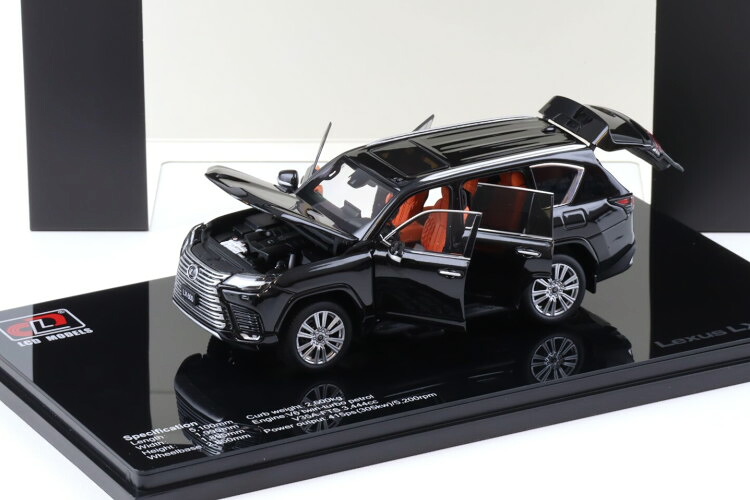 LCDモデルズ 1/43 レクサス LX600 SUV 2024 黒いこと 開閉LCD Models 1:43 Lexus LX600 SUV 2024 black