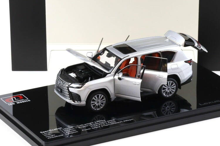 LCDモデルズ 1/43 レクサス LX600 SUV 2024 シルバーメタリック 開閉LCD Models 1:43 Lexus LX600 SUV 2024 silver metallic