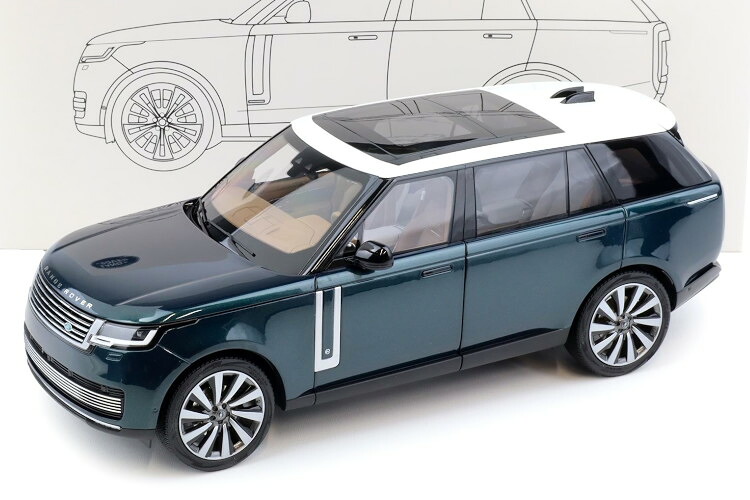 LCDモデルズ 1/18 ランドローバー レンジローバー SV セレニティ 2022 グリーン ホワイトルーフ 開閉LCD Models 1:18 Land Rover Range Rover SV SERENITY green white roof 2022｜Reowide モデルカー カタログ SHOP