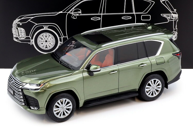 LCDモデルズ 1/18 レクサス LX600 SUV 2024 ノリ 緑であること メタリック 開閉LCD Models 1:18 Lexus LX600 SUV 2024 Nori green metallic