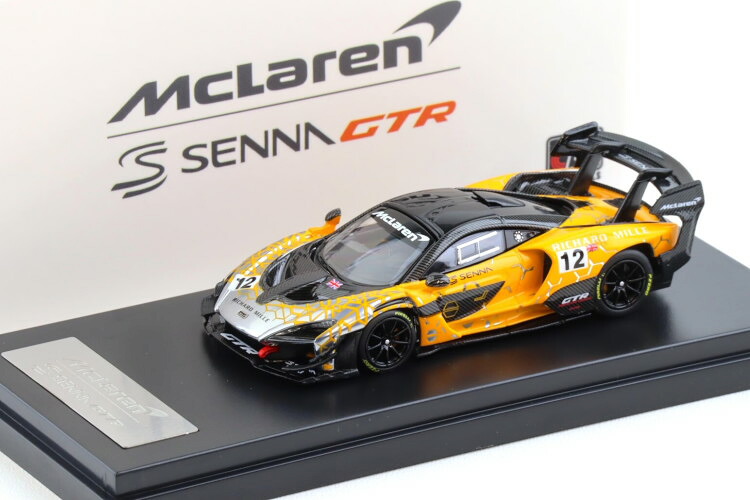 LCD模範例 1/64 マクラーレン セナ GTR #12 2021 電着 オレンジ色LCD Models 1:64 McLaren Senna GTR N12 2021 Electroplating Orange with Showcase 車-乗り物のおもちゃ