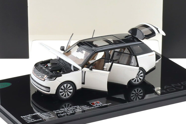 LCDひな形 1/43 地びたローバー 領域ローバー SV セレニティ 白いこと 黒いことLCD Model 1:43 Land Rover Range Rover SV Serenity White Black