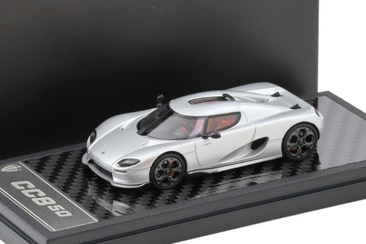 LCDひな形 1/64 ケーニグセグ CC850 しろがね色LCD Models 1:64 Koenigsegg CC850 Silver