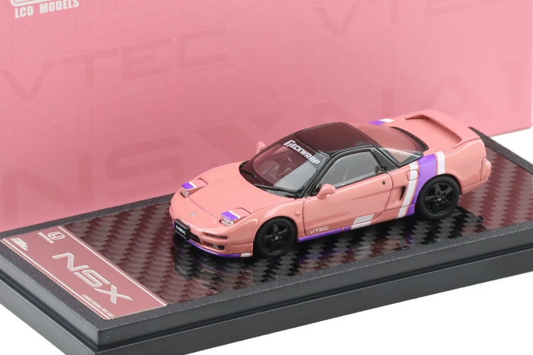 LCDひな形 1/64 ホンダ NSX NA1 さくら色 クールカーショーLCD Models 1:64 Honda NSX NA1 Pink Cool Car Show