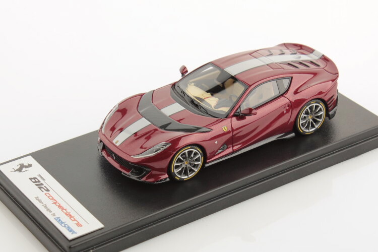 ルックスマート 1/43 フェラーリ 812 競り合い 2021 フィオラノ 赤いこと 薄墨色LOOKSMART 1:43 FERRARI 812 COMPETIZIONE 2021 FIORANO RED GREY