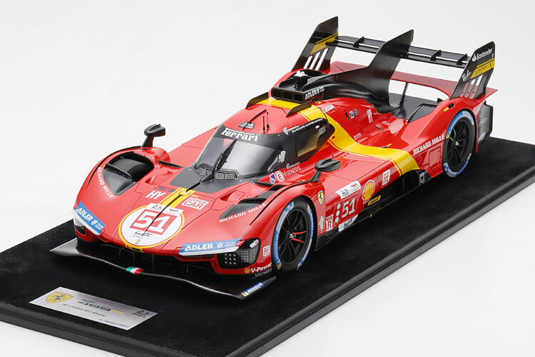 ルックスマート 1/12 フェラーリ 499P #51 勝ちとる ル・マン24第四次元スピード競技 2023 グイディ/カラド/ジョヴィナッツィ LookSmart 1:12 Ferrari 499P #51 Winner 24 Le Mans 2023 Guidi/Calado/Giovinazzi with ShowCase