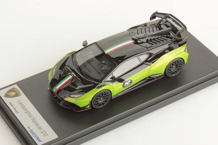 ルックスマート 1/43 ランボルギーニ ウラカン STO LP640-2 #10 イタリアンストライプ 2023 10周年アニバーサリー グリーン/ブラック LOOKSMART 1:43 LAMBORGHINI HURACAN STO LP640-2 N10 ITALIAN STRIPE 2023 10th ANNIVERSARY GREEN/BLACK