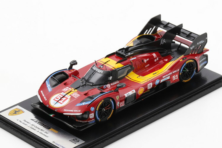 ルックスマート 1/43 フェラーリ 499P 3.0L ターボ V6 野球クラブ フェラーリ AF コルセ #51 3位 ル・マン24第四次元 2025 グイディ/カラド/ジョヴィナッツィLooksmart 1:43 FERRARI 499P 3.0L TURBO V6 AF CORSE N51 3rd 24h LE MANS 2025