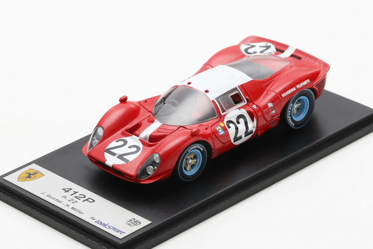 ルックスマート 1/43 フェラーリ 412P ベルリネッタ #22 ル・マン24第四次元 1967 ジャン ギシェ/地獄胴締め ミューラーLooksmart 1:43 Ferrari 412P Berlinetta N22 24h LeMans 1967 Jean Guichet/Herbert M・・ller