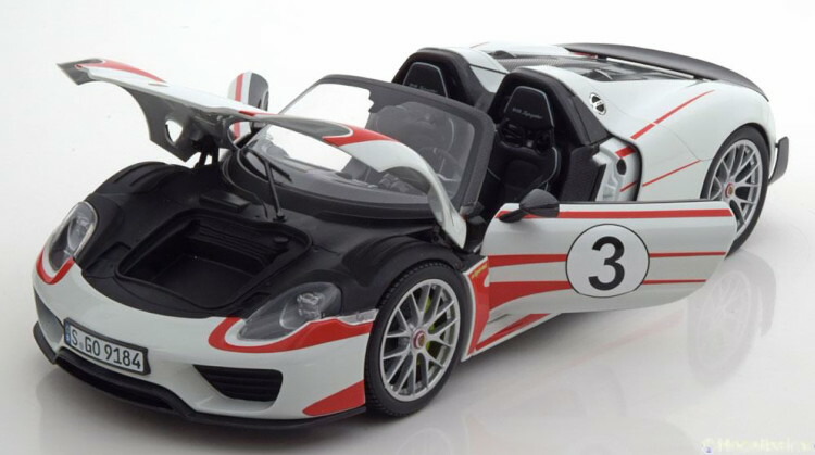 【新品未使用】MINICHAMPS 1/18　ポルシェ 918 スパイダー Amazon | 1/18 ポルシェ 〓 918 スパイダー/グレイ メタリック
