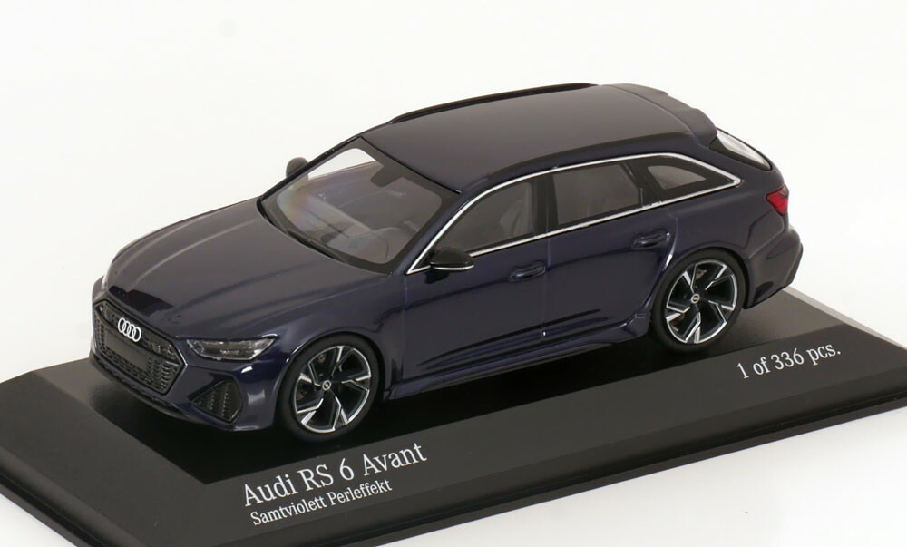 【2台セット】1/43 ミニチャンプス アウディ RS6 アバント C7/C8 ミニチャンプス 1/43 アウディ RS 6 アバント 2019 マット