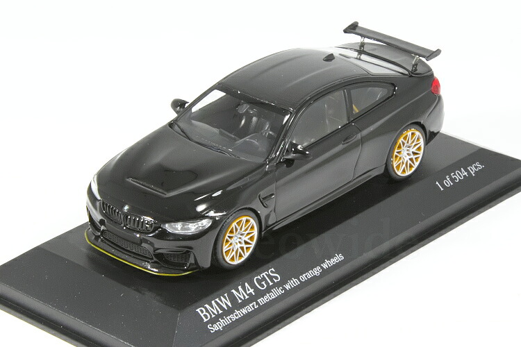 ミニチャンプス 1/43 BMW M4 GTS F82 2016 ブラックメタリック / オレンジホイール 336台限定｜Reowide モデルカー カタログ SHOP