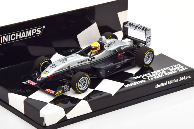 ミニチャンプス 1/43 ダラーラ メルセデス F302 優勝 F3 ノリスリンクGP 2004 ハミルトン 504台限定Minichamps 1:43 Dallara Mercedes F302 Sieger F3 GP Norisring 2004 Hamilton Limited Edition 504 pcs.｜Reowide モデルカー カタログ SHOP