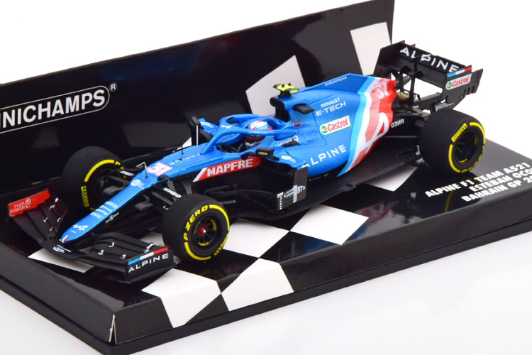 ミニチャンプス 1/43 アルピーヌA521 エステバン・オコン バーレーンGP