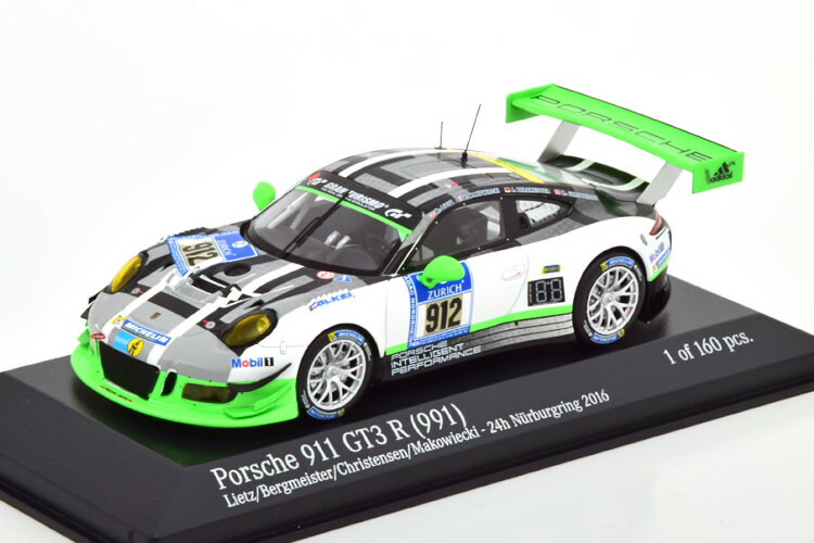 ミニカー　1/43 ポルシェ 911 GT3 R (991) DUMBRECK/HENZLER/RAGGINGER/IMPERATORI 24時間 ニュルブルクリング 2016 [437166644] 中古】ミニカー 1/43 ポルシェ 911 GT3 R (991) DUMBRECK