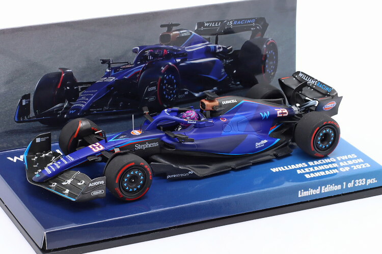 ミニチャンプス 1/43 ウィリアムズ バーレーンGP 数式 1 2023 Alexander Albon 333台押さえる\u003cBR\u003eMinichamps 1:43 Williams Bahrain GP Formula 1 2023 Alexander Albon Limited Edition 333 pcs