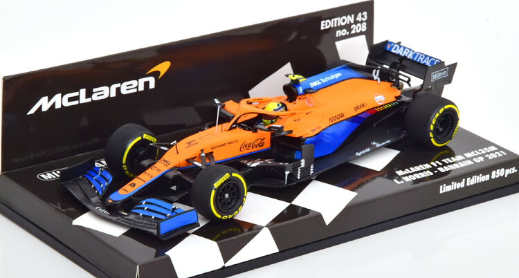 ミニチャンプス 1/43 マクラーレン MCL35M バーレーンGP 2021 ノリス 850台限定Minichamps 1:43 McLaren MCL35M Bahrain GP 2021 Norris Limited Edition 850 pcs｜Reowide モデルカー カタログ SHOP