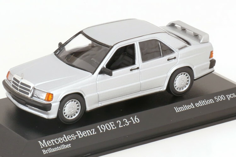ミニチャンプス 1/43 メルセデス・ベンツ 190E 2.3-16 W201 サルーン 1984 シルバー 500台限定 Minichamps 1:43 Mercedes 190E 2.3-16 W201 Saloon 1984 silver Limited Edition 500 pcs