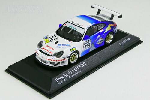 ミニチャンプス 1/43 ポルシェ 911 GT3 RS VLN 2007 #118 Werner 8 Koske 504台限定|Reowide モデルカー カタログ SHOP