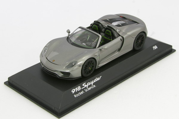 ミニチャンプス 特注 1/43 ポルシェ 918 スパイダー グレー Rocket.Science 特注 50台限定|Reowide モデルカー カタログ SHOP