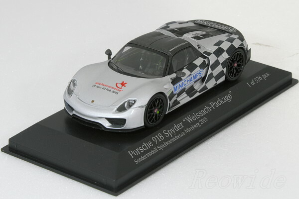 【新品未使用】MINICHAMPS 1/18　ポルシェ 918 スパイダー Amazon | 1/18 ポルシェ 〓 918 スパイダー/グレイ メタリック